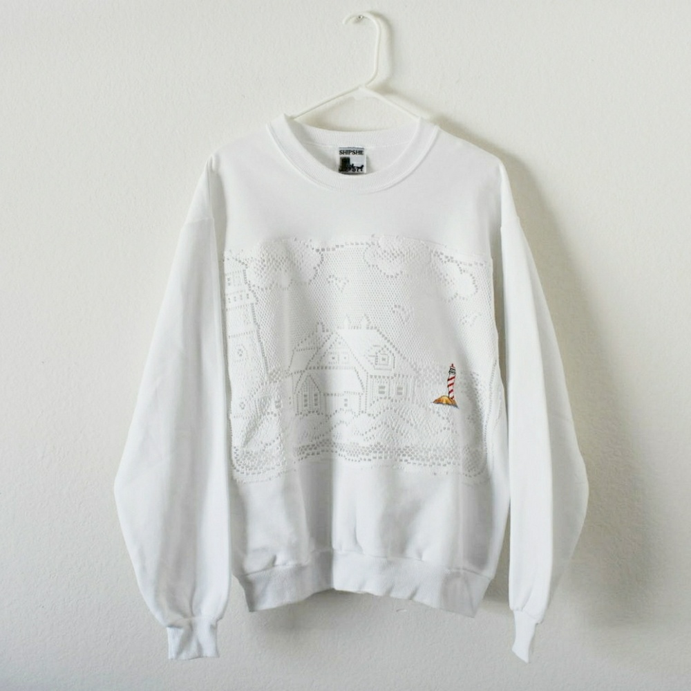 Seaside | lighthouse crew neck sweater